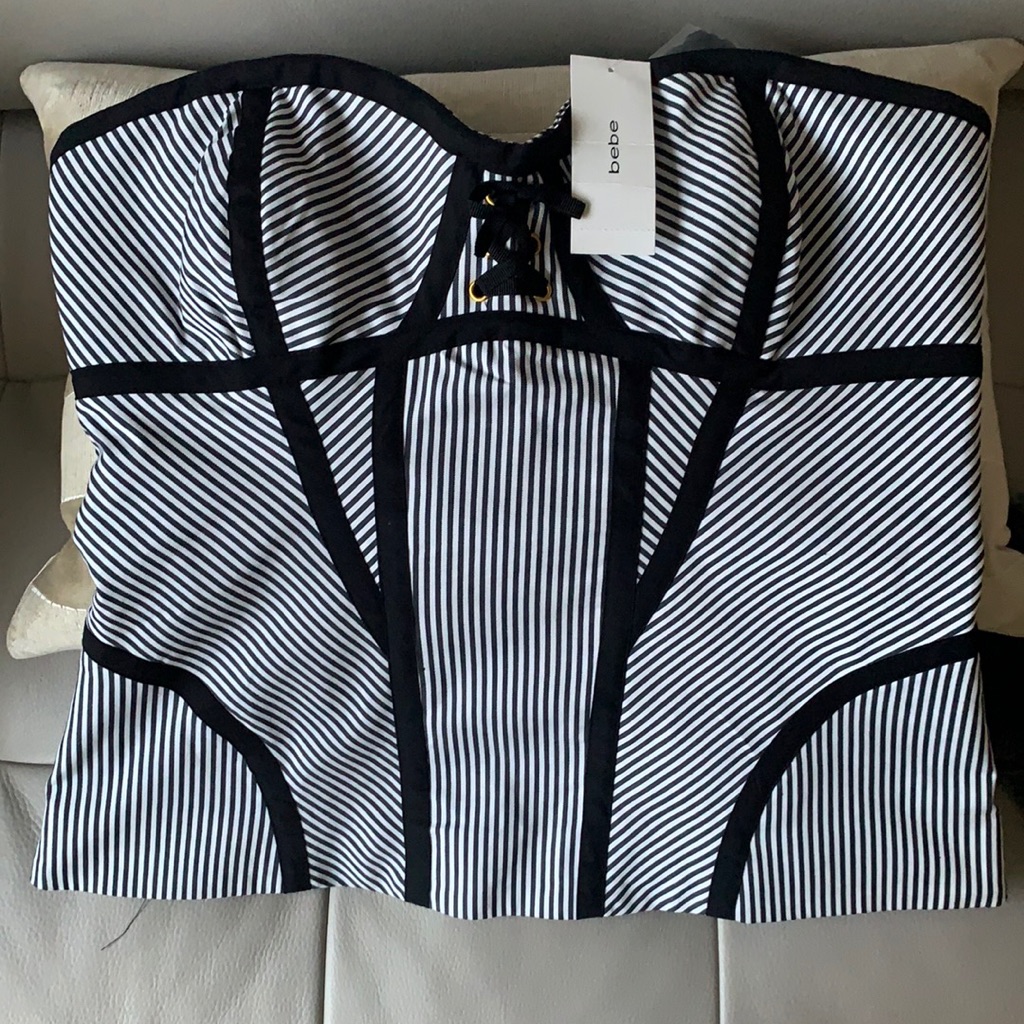 Bebe Mixed Stripe Corset